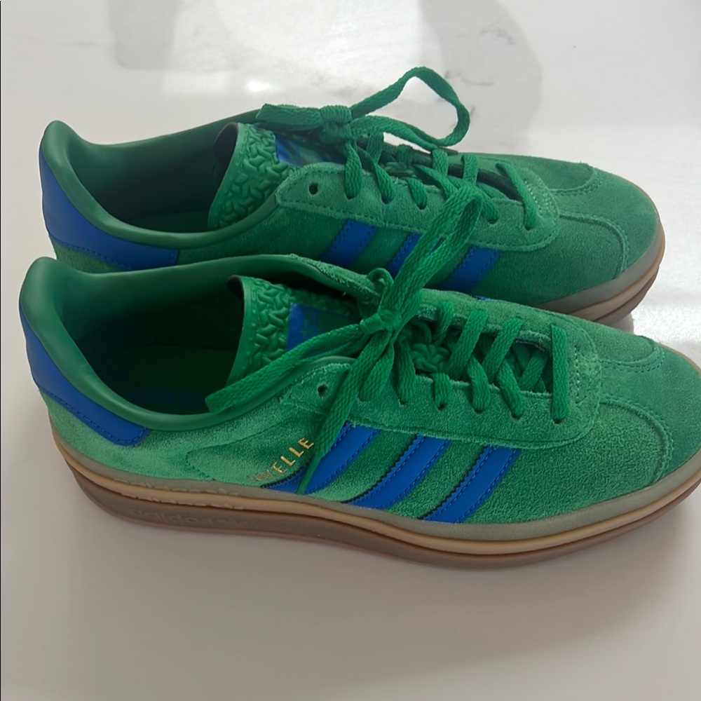 Adidas Green and Blue Women's Sneakers